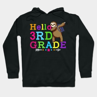 Sloth Hello 3rd Grade Teachers Kids Back to school Gifts Hoodie